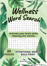 Load image into Gallery viewer, Wellness Word Search Puzzle Book