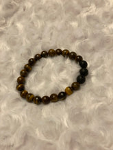 Load image into Gallery viewer, Tiger's Eye/Lava Stone Bead Stretch Bracelet