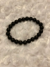 Load image into Gallery viewer, Black Lava Stone Bead Stretch Bracelet