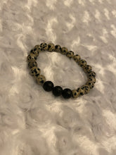Load image into Gallery viewer, Dalmatian Jasper/Lava Stone Bead Stretch Bracelet