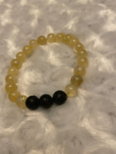 Load image into Gallery viewer, Citrine/Lava Stone Bead Stretch Bracelet