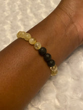 Load image into Gallery viewer, Citrine/Lava Stone Bead Stretch Bracelet