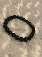 Load image into Gallery viewer, Black Obsidian/Lava Stone Bead Stretch Bracelet
