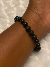 Load image into Gallery viewer, Black Obsidian/Lava Stone Bead Stretch Bracelet