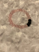 Load image into Gallery viewer, Rose Quartz/Lava Stone Bead Stretch Bracelet
