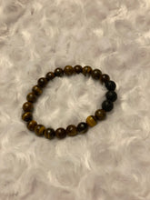 Load image into Gallery viewer, Tiger&#39;s Eye/Lava Stone Bead Stretch Bracelet
