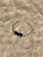 Load image into Gallery viewer, Clear Quartz/Lava Stone Bead Stretch Bracelet
